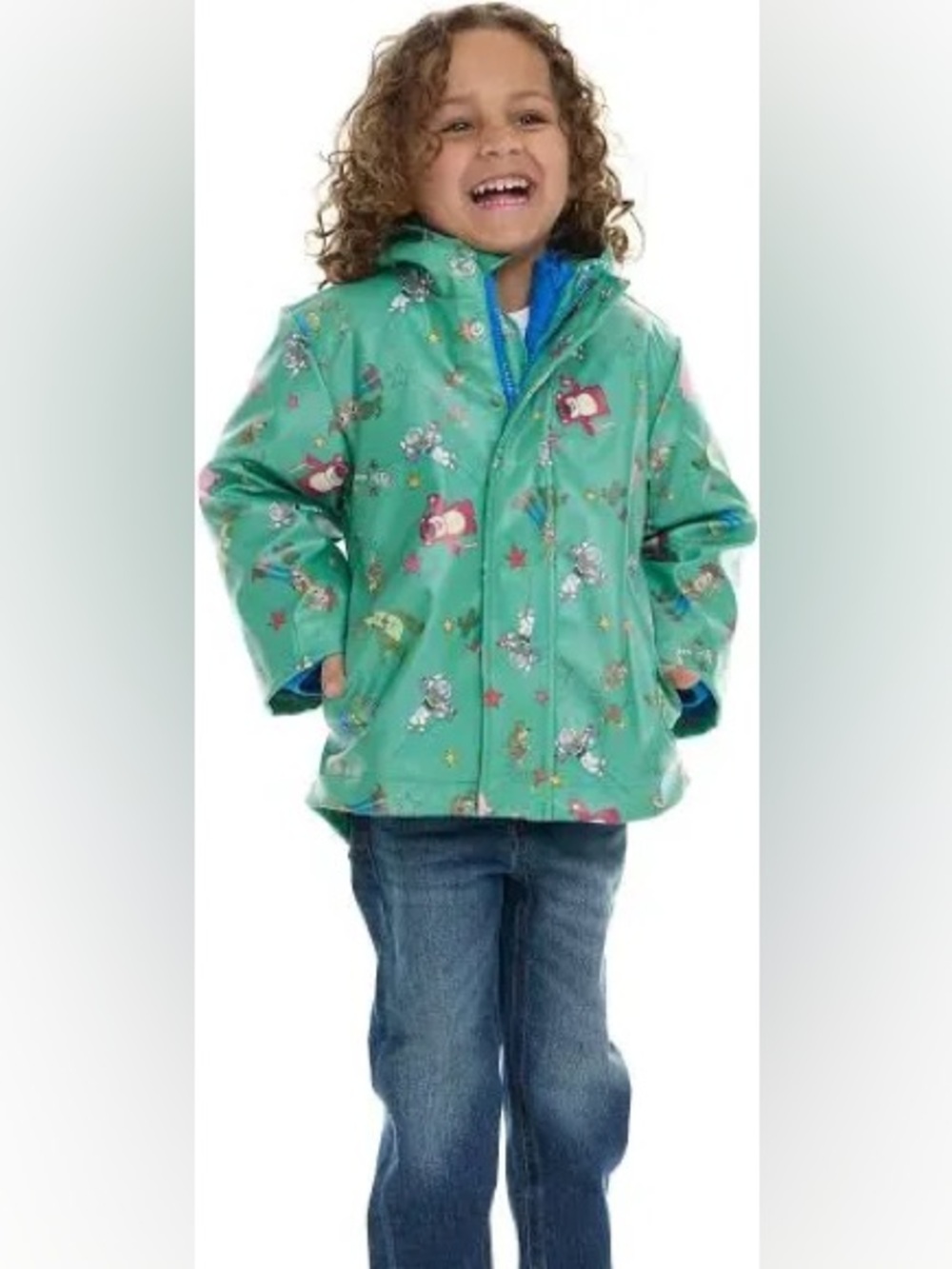 NWT Disney Toy Story 3-in-1 Rain Jacket 4T Buzz Woody Coat Quilted Liner